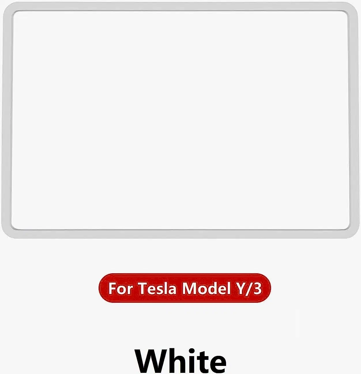 TESLA MODEL Y VE JUNİPER İÇİN UYUMLU EKRAN ÇERÇEVESİ KORUMA SLİKON BEYAZ