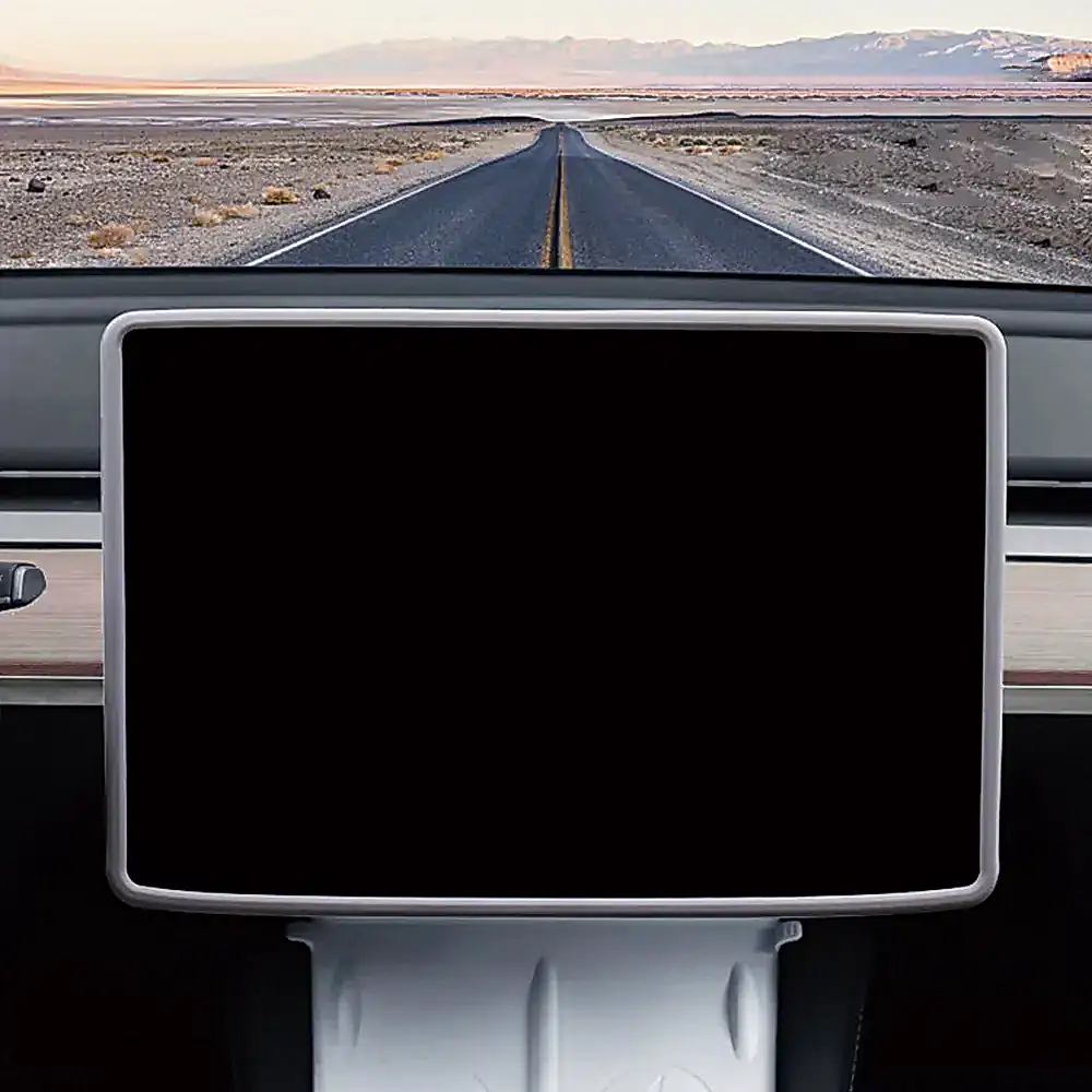 TESLA MODEL Y VE JUNİPER İÇİN UYUMLU EKRAN ÇERÇEVESİ KORUMA SLİKON GRİ