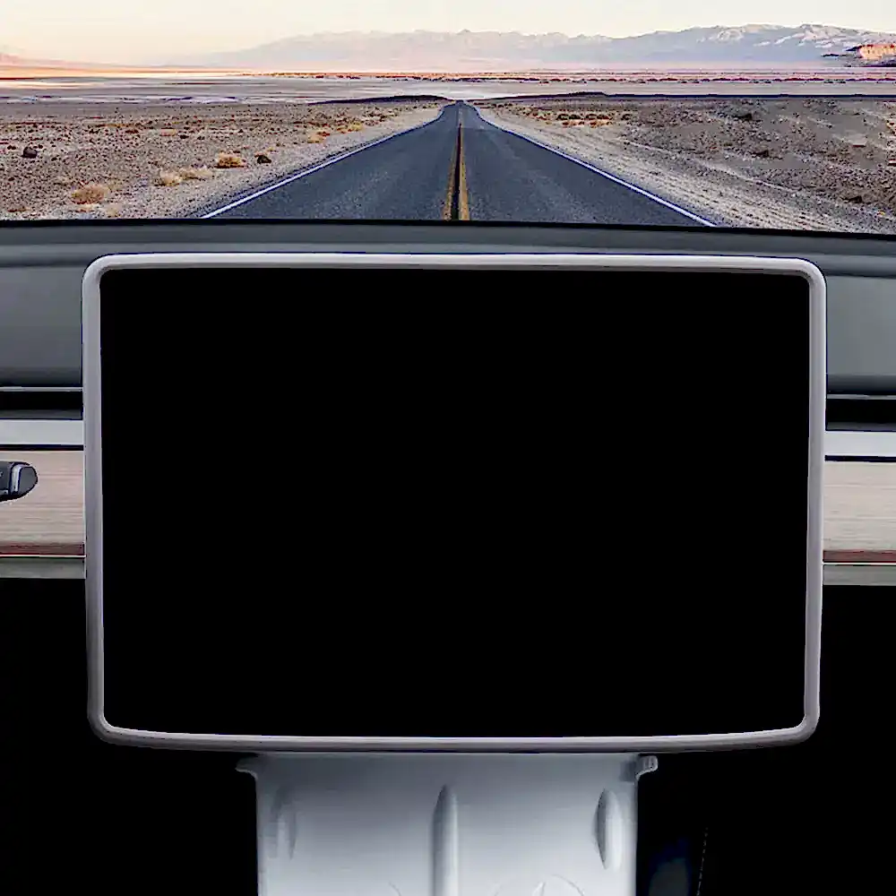TESLA MODEL Y VE JUNİPER İÇİN UYUMLU EKRAN ÇERÇEVESİ KORUMA SLİKON SİYAH
